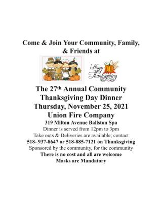 Thanksgiving Day Dinner Event- Union